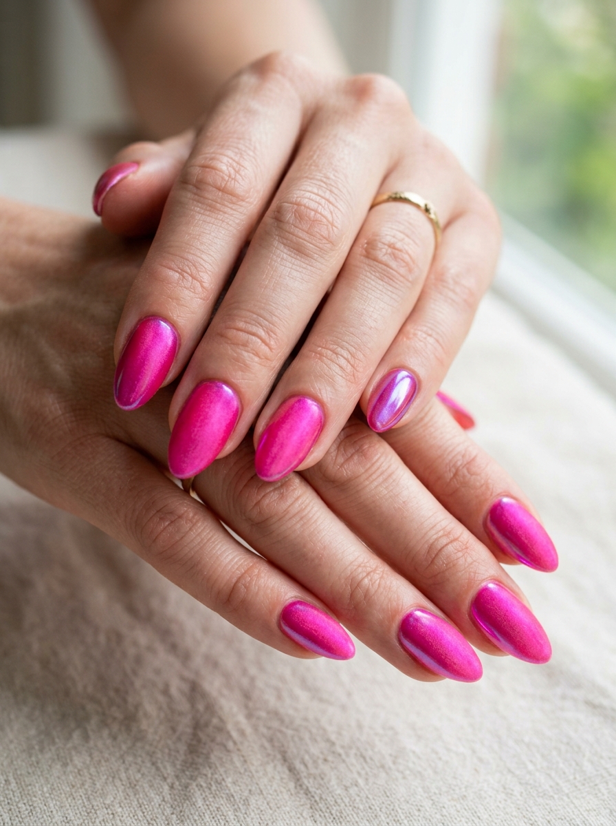 Neon Chrome Nails